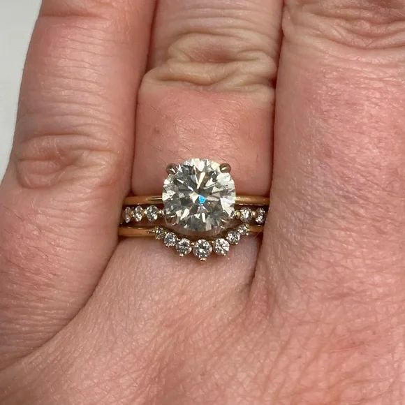 Diamond and sapphire stacking rings - Picture 6 of 8